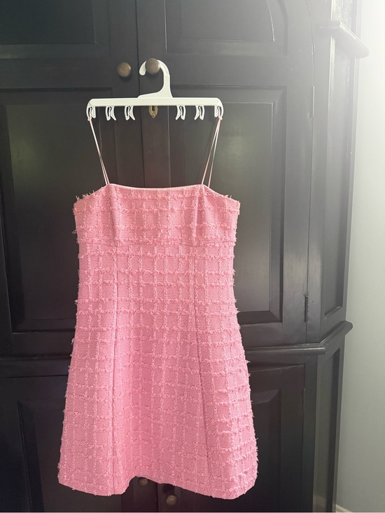 Amanda Uprichard Dresses & Skirts - Amanda Uprichard Pink Tweed Strapless Mini Dress Xsmall